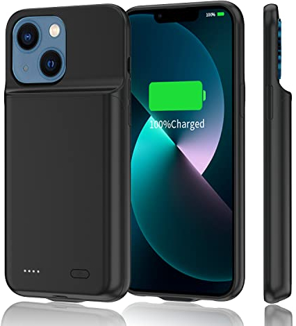 HUOBAO Akkuhülle für iPhone 11 (6,1),8500mAh 15W Power Bank Hülle Zusatzakku Akku Case Akku Ladehülle Handyhülle Akku Battery Case Akku Hülle für iPhone 11 Charger Case-Schwarz