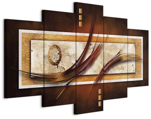 B&D XXL - Akustikbild Akustikschaumstoff, 225x112 cm, 5-teilig, Wohnzimmer | Verbessert Raumakustik, reduziert Hall, ideal fürs Büro oder Wohnzimmer, hochwertige Verarbeitung, schnelle Montage, stilvoll