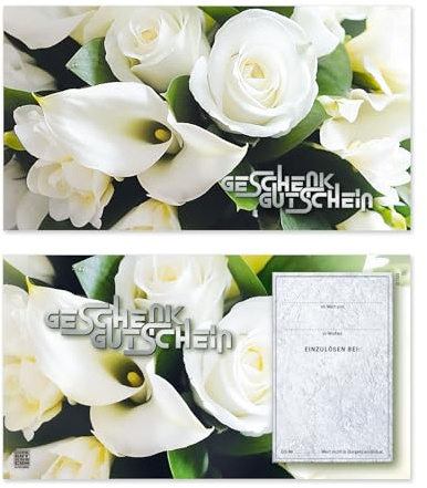 GESCHENKGUTSCHEINcom by POS-HAUER. 10 Gutscheine, blanko zum selber Ausfüllen. Für Kunden Einzelhandel Dienstleistungen.