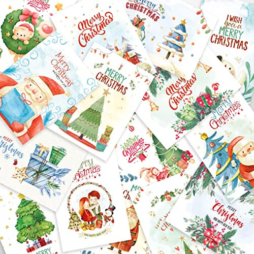 colortouch Weihnachten Postkarten Set packung mit 15 verschiedenen Weihnachtskarten - (Englisch) 14.8 * 10.5 cm - Weihnachtspostkarten - Weihnachtsmann