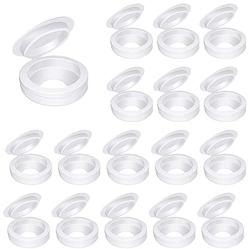 100 Pièces Bouchon à Vis en Plastique,Cache Vis à Charnière pour les Vis Nombre 6/8,Couvercles à Bouton-Pression à Vis,Bouchon à Vis en Plastique Couvertures à Vis pour Meubles,Placards,Étagères,Blanc