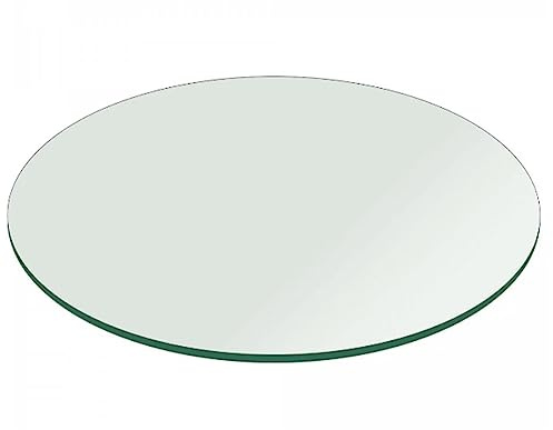 LIUNA Runde Glastischplatte 120CM Klar Gehärtetes Glas Tischplatte 9 Mm Dick Flach Poliert Stabil Tischplatte
