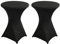 Littleprins Stehtisch Hussen 2er Set, Stretch Stehtischhussen, Hussen für Stehtische, Verstärkung im Fußbereich Bügelfrei und Maschinenwaschbar (Ø60 x 110 cm, Schwarz)