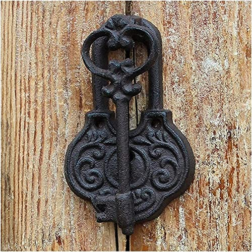 Gusseisen Handwerk Vintage Klopfer Garten Haus Türgriff Wanddekoration Antiker Schlüssel Türklopfer Türklopfer für Haustür