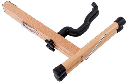 Abaodam Gitarrenständer einstellbare Gitarre zusammenklappbarer Gitarrenrahmen Stand verstellbare Basis Bassständer Bass-Stützgestell Instrumentenzubehör Ballade Halterung hölzerne gitarre
