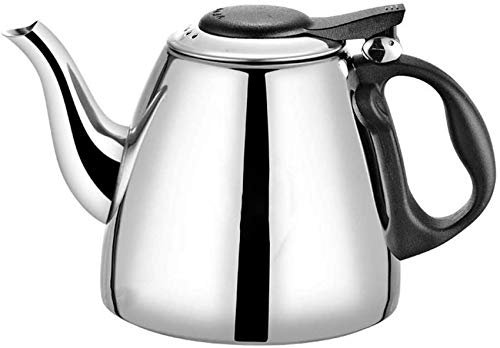 Tetera para cocina de inducción de 1,5 L, tetera pequeña de 1,2 L, tetera doméstica gruesa de acero inoxidable 304, pesa rusa DF