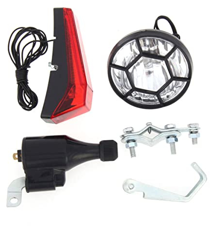Veesper Set di Luci Per dinamo Per Bici Luci Per Bicicletta Anteriori E Posteriori Faro Posteriore Luce di Sicurezza A LED Accessori Per Mountain Bike da Ciclismo