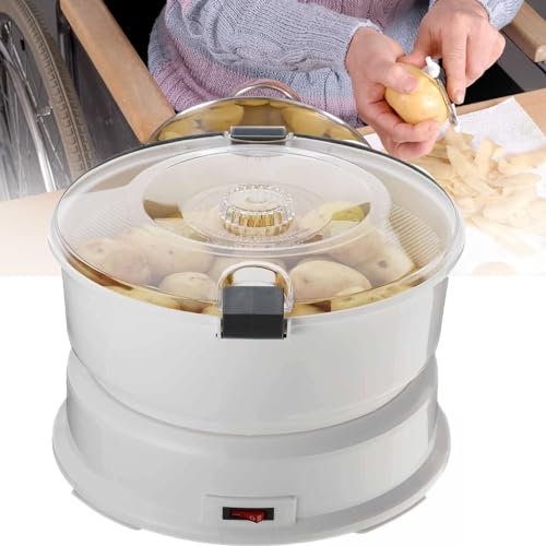 Pelapatate Elettrico + Disidratatore Per Verdure, Pelapatate A Rumbler (Facile Da Pulire), Capacità 1Kg - Pelapatate Efficiente