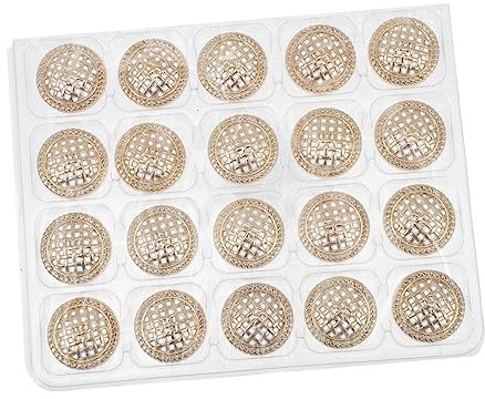 KONTONTY 20 Stück Multifunktionsknöpfe Runde Nähknöpfe Aus Legierung Diy-kleiderknöpfe Mit Glatten Löchern Für Stoffe Und Kleidung