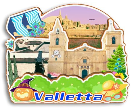 Quwsne Magnete da frigorifero La Valletta Malta Magnete da Frigorifero City Travel Souvenir Regali Turistici 3D Monumenti Classici Artigianato Fatto a Mano Decorazione Domestica2399