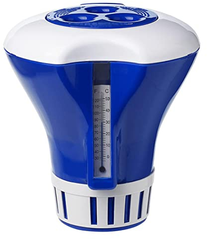 Tub Chemical Dispenser Pool Chlorspender Thermometer Drift Bromtabletten Halter für Schwimmbad