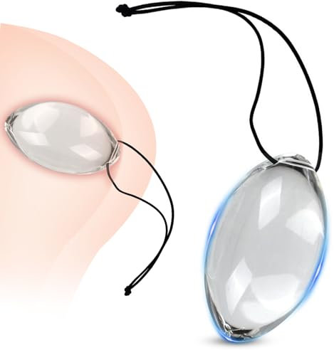 BDSMLOVE Plug anale in vetro con Corda di sicurezza, Plug Anale-dilatatore ovale, Plug Anali Sexytoysys Donne Uomo, Dilatatore Ano Buttplug Sex Toys per uomini donne coppie (M)