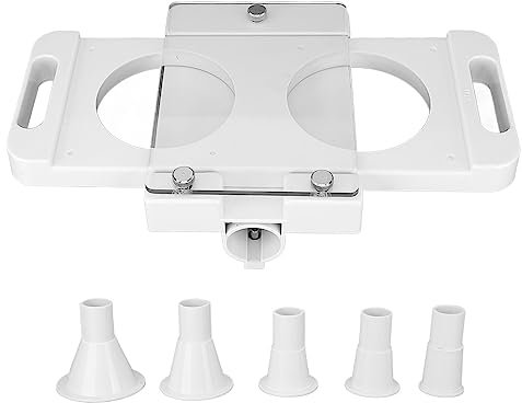 HAOHIZE Hamburger Pressing Model Maker, Non Stick 2 Holes ABS Hamburger Press Patty Maker for Sausage Filler Meat Grinder Compatible With Food Grinder Attachment