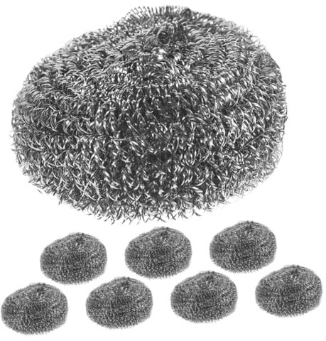 MAGICLULU 8stücke Edelstahlreinigungskugeln Zum Gebrauch Für Töpfe Und Pfannen Aus Edelstahl Gefertigt Für Effektive Reinigung Für Grills Und Gartenmöbel