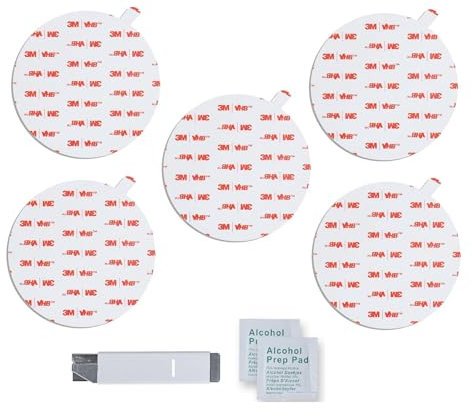 Nastro adesivo biadesivo impermeabile multifunzionale per auto, casa, ufficio, metallo, vetro, alluminio, decorazione prodotto da 3 M 4950 (5 Piece 80mm diameter)