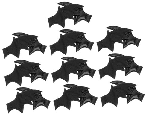 LIFKOME 10paare Kreative Schwarze Fledermausflügel Deko Für Kostüme Haaraccessoires Und Bastelprojekte Für Halloween Und Cosplay