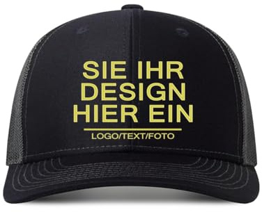 Kustima Basecap personalisiert selbst gestalten Kappe für Männer & Frauen | personalisierte Schirmmütze mit Foto/Logo/Text | Verstellbare | Mesh Caps Baseball Cap Herren Damen