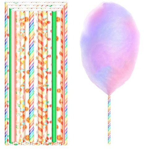 50 Stück Trinkhalme aus Papier, Bunte Papierstrohhalme, Biologisch Abbaubar Flexibles Stroh, Gestreifte Einweg-Trinkhalme, für Cocktail, Party, Hochzeit, Weihnachten, Cake Pops, Basteln, 28cm×6mm