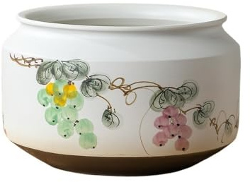 ruyi-1986 Jardinera Maceta de cerámica con Orificio de Drenaje, Maceta Circular for orquídeas suculentas, Ideal for Interior y Exterior. Macetas
