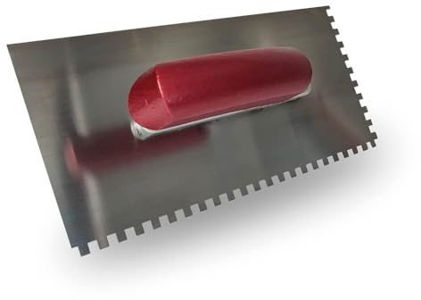 Karl Dahm Zahnglättekelle mit extra scharfer Zahnung 4–12 mm – Profi-Fliesenkelle mit stabilem Holzgriff für präzises Auftragen von Fliesenkleber – entwickelt von Fliesenlegern (6mm)