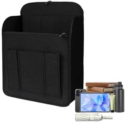 Arrovarp Organizer per zaino, borsa a tracolla con molte tasche, organizer portatile in feltro per donne, uomini, cosmetici, bottiglie, ombrelli, da viaggio