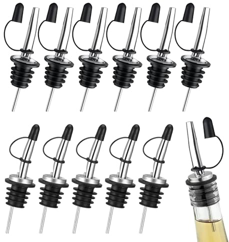 Pinnplugg för spritflaskor, dropplock med pip - 12 stycken flasklock