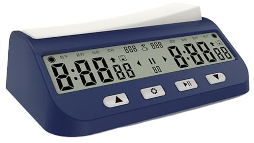 Professioneller Spieltimer mit umschaltbarer Spracheinstellung, 5 Wettbewerbsmodelle, Soundsteuerung, tragbare Schachuhr, leiser Modus, Schachspiel-Timer