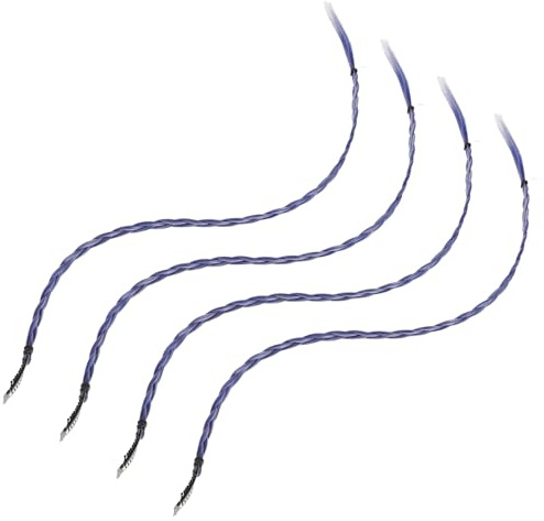 ABOOFAN 4pezzi Parrucca Blu Intrecciata Fermagli Capelli Sintetici Morbidi Trecce per Donne Extension Facili da Usare Stile Boxe Coda di Cavallo per Ragazze Accessori per Eventi