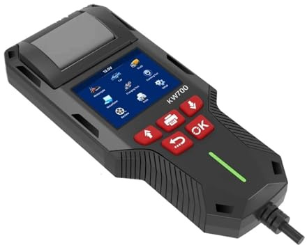 Autobatterietester, KW700 Auto- und LKW-Batterietester mit Druckfunkt 12V 24V Batterieanalysator Anlasstest Ladetest 10-2000CCA