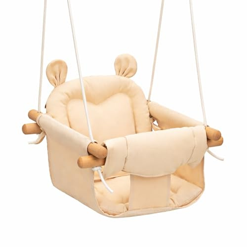 Babyschaukel für Innenbereich und Außenbereich, mit Sicherheitsgurt, Türhängeschaukel für Türrahmen, Garten und Terrasse 3in1 Babyschaukel