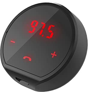 Avantree CK310 Bluetooth FM Transmitter for Car, Wireless Radio Adapter Hands Free Car kit with Magic Tape, Auto Power On Off with Car, Rechargeable Or USB Wired, Stereo Receiver for Music Call, 7H