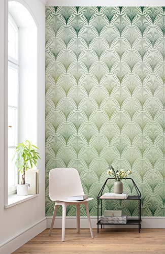 Komar Vlies Fototapete ECAILLES | Tapete, XXL, Dekoration, Jugendstil, Schlafzimmer, Wohnzimmer, Büro, Flur | Größe 200 x 280 cm (Breite x Höhe) | HX4-020