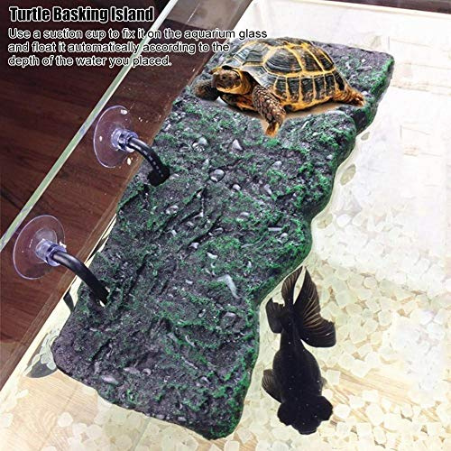 Nunafey Styropor-Aquarium-Sonneninsel, schwimmende Saugnapfinsel, Insel, für semi-aquatische Tiere(small)