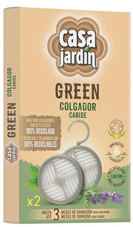 CASA JARDÍN | 2 Colgadores con Aroma Lavanda | A Base de Aceites Esenciales | No Mancha | 3 Meses de Duración
