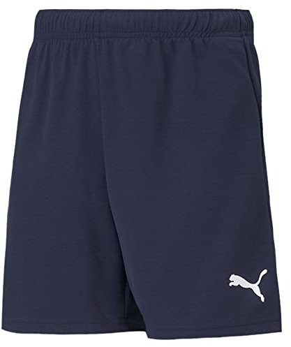 PUMA teamRISE Short Jr, Pantaloncini Unisex - Bambini e Ragazzi, Peacoat/White, 164