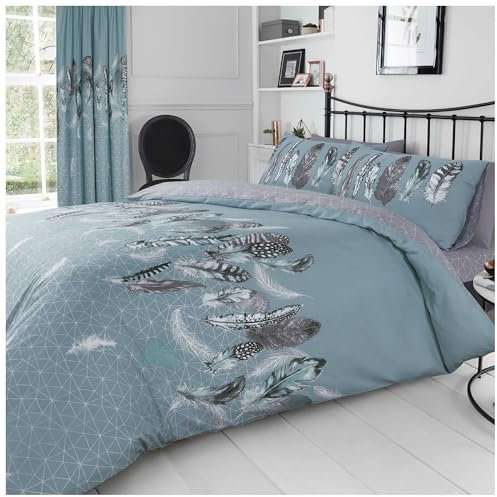 GC GAVENO CAVAILIA Luxury Feathers Duvet Cover Sets, Geometric Bedding Sets Single, Reversible Egg Duck Bed Set