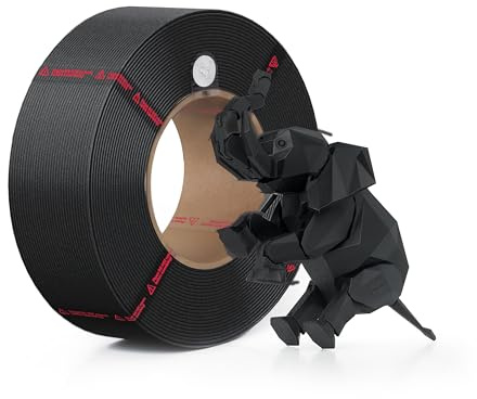 Bambu Lab - Filamento PLA opaco per stampante 3D, 1,75 mm PLA, 1 kg, alta tenacità, ecologico, senza bobina (Basic White)