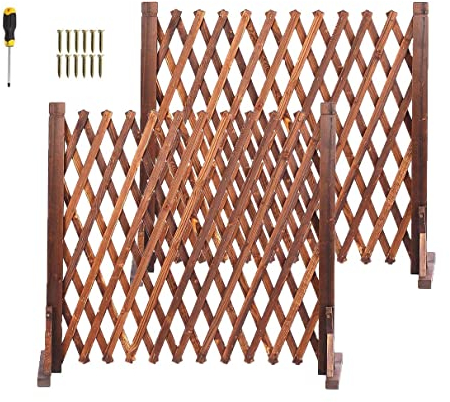 2 Stück Erweiterbarer Gartenzaun – Sichtschutz Zaun, Einziehbares Zauntor, Freistehender Dekorativer Zaun, Zaun Für Hunde, Zum Klettern Von Pflanzen Im Hausgarten (Size : 160 * 110cm)