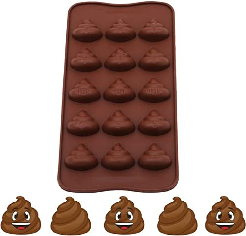 CMJ™ Poop Shape Silicone Mould Mold Ice Cube Tray Wax Melt Chocolate Funny Poo Novelty