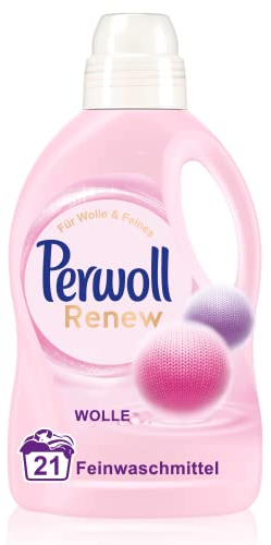 Perwoll Renew Wolle Flüssigwaschmittel (21 Wäschen), Feinwaschmittel für Wolle, Kaschmir & Seide, Wollwaschmittel glättet Fasern & verhindert Knötchen