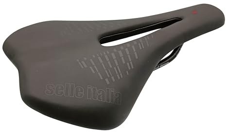 Selle Italia BULLET - Sella Bicicletta con Telaio in Alluminio, Resistente e Confortevole, Foro Anatomico - Taglia unica L2, Nero