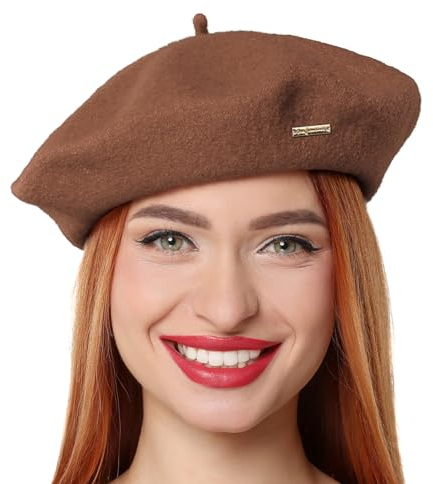 Gajaous Klassische Woll Baskenmützen für Frauen, Damen stilvolle französische Baskenmützen Malerinnen-Hut
