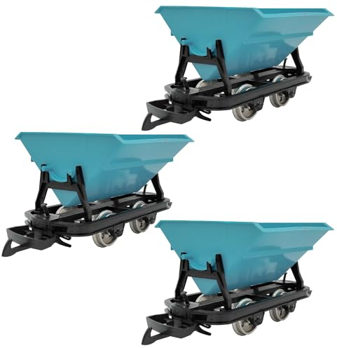 ML-Train 3er Set Kipplore Feldbahnwagen mintgrün Spur-G als Bausatz für Ihre Gartenbahn