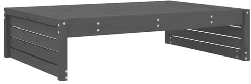 vidaXL Gartenhocker Grau 120x80 cm Massivholz Kiefer