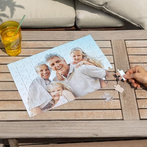 Wanapix | Puzzle Personalisiert mit Foto und Text | 100 Teiles | Originelles Geschenk | Puzzle Erwachsene| 39 x 26 cm | Puzzle Con Foto