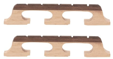 LT Easiyl 2PCS Brücke Ersatz Zubehör 5 Saiten Dreibeinige Ebenholz Ahorn Banjo Brücke Kompatibel mit Banjo Gitarre Ukulele