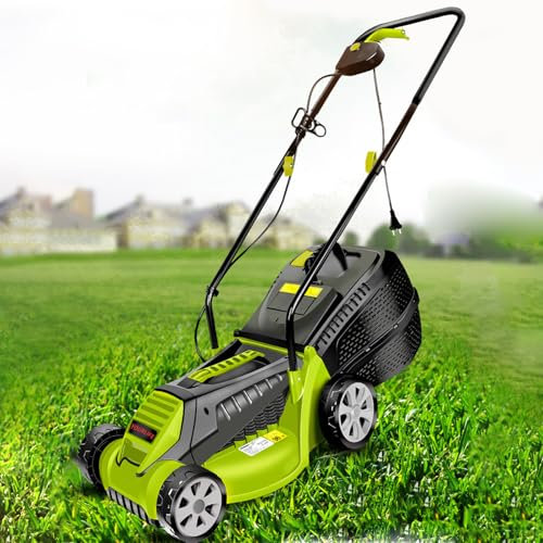 Tagliaerba a Spinta Manuale, Tosaerba Senza Spazzole (12,5 Pollici) velocità della Lama Fino a 3600 Giri/min Macchina Due in Uno 220 V Peso Netto 8 kg per la Cura del Prato in Giardino