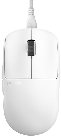 Pulsar Gaming Gears X2 Souris Gaming Filaire, Moyenne, Blanc | Ultralégère, Symétrique, Côtés plats, Bosse arrière modérée, Prise Fingertip/Claw, PAW3395, 26K DPI, Motion Sync