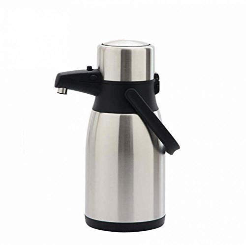 Airpot with Pump Mechanism Pump jug Vacuum jug Thermos Flask Made of Stainless Steel, 24 Hours hot or Cold, -2.5L