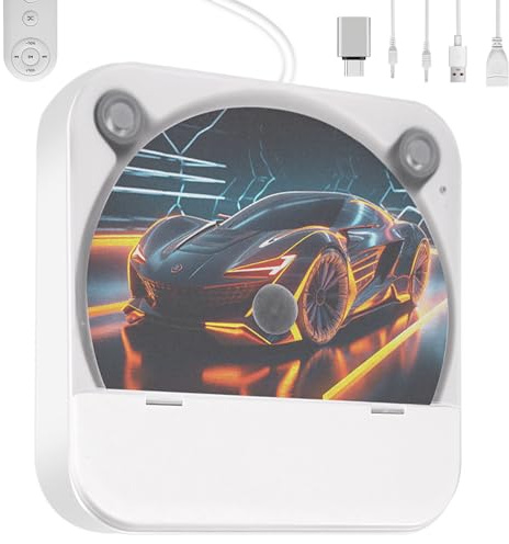 Auto CD Player Laufwerk mit USB-Anschluss - Extern Universal CD Player für Auto PKW LKW, Extra USB-Verlängerungskabel, Externes CD Laufwerk für Laptop, PC, Fernseher, kompatibel mit Android Autoradio
